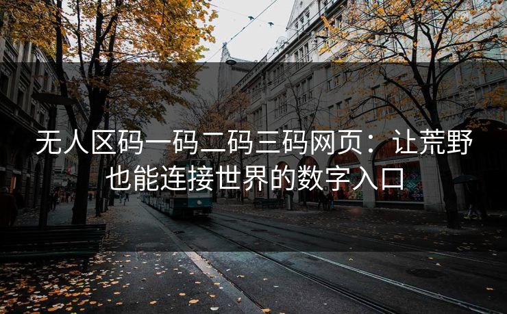 无人区码一码二码三码网页：让荒野也能连接世界的数字入口